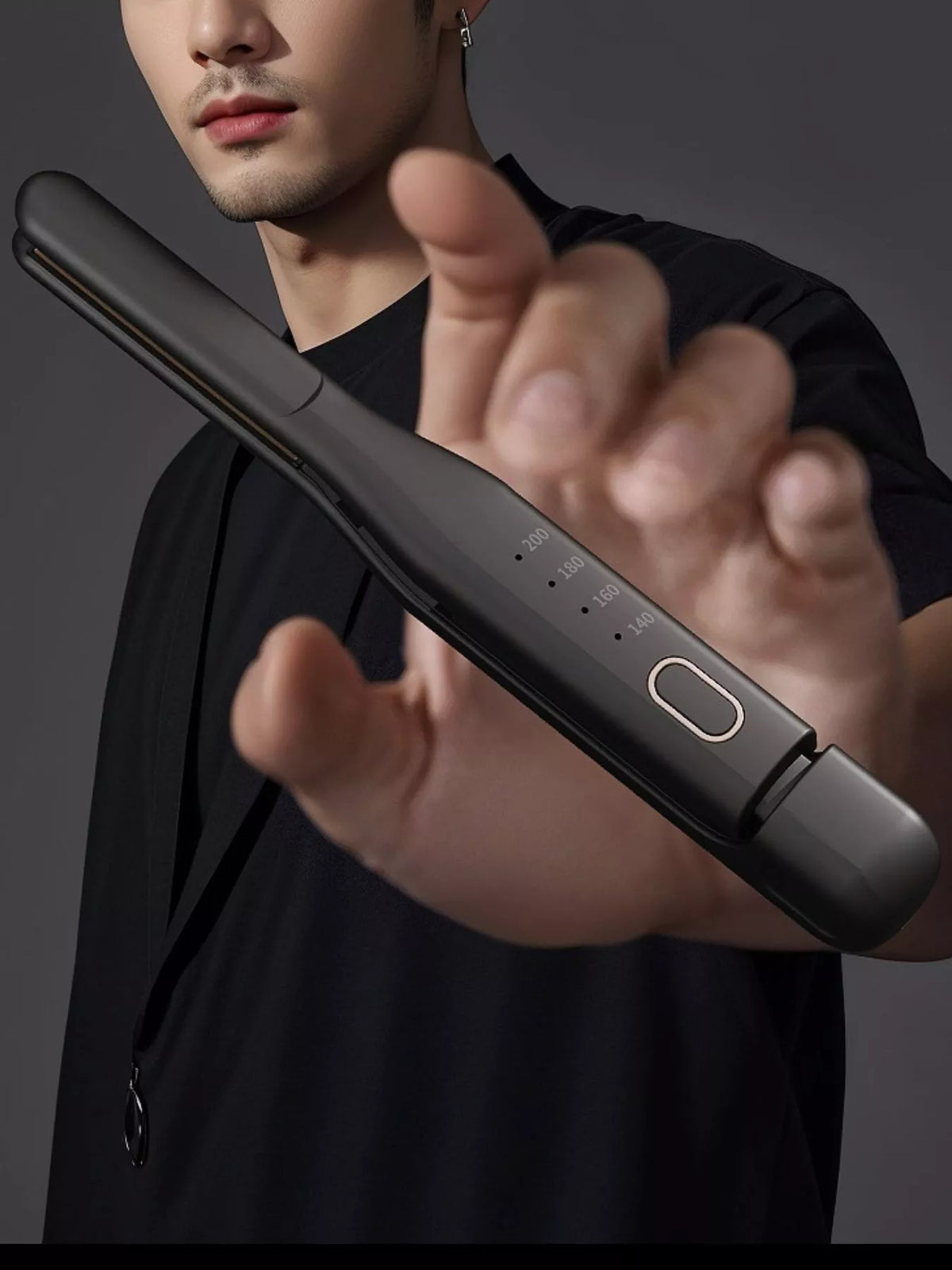 Hair straightener in white