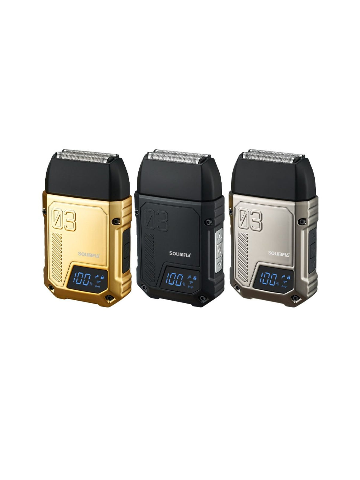 Rechargeable shaver in use