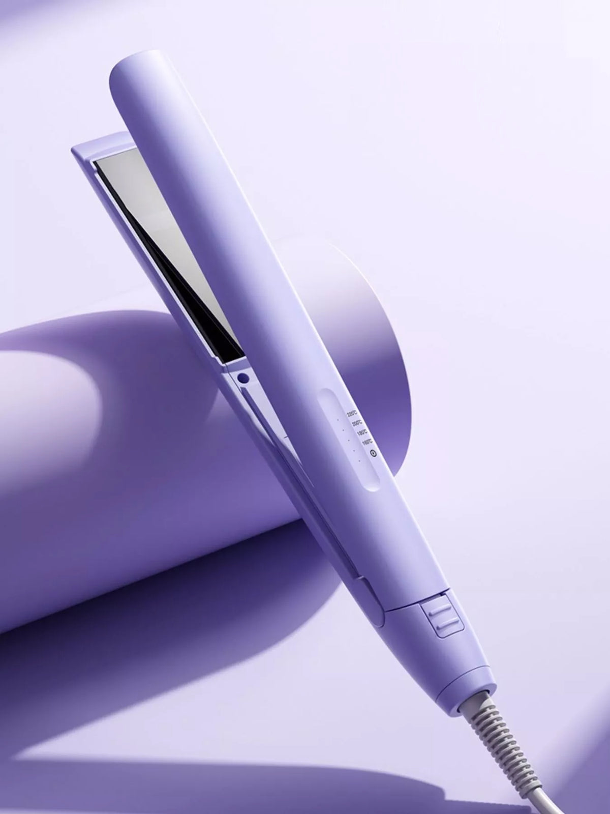 Hair straightener in ivory color