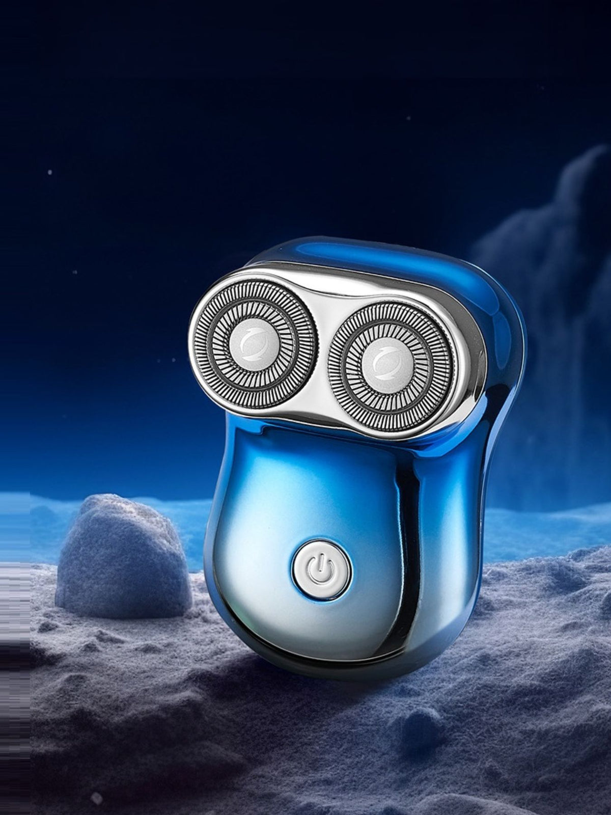 Rotary shaver floating heads detail