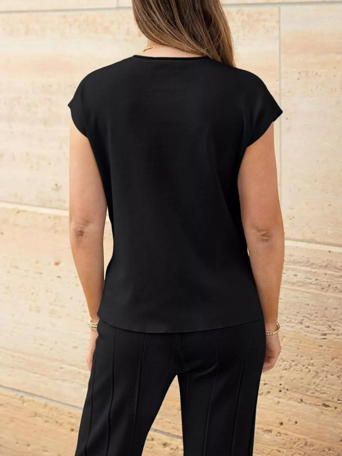 Cap sleeve set fabric texture