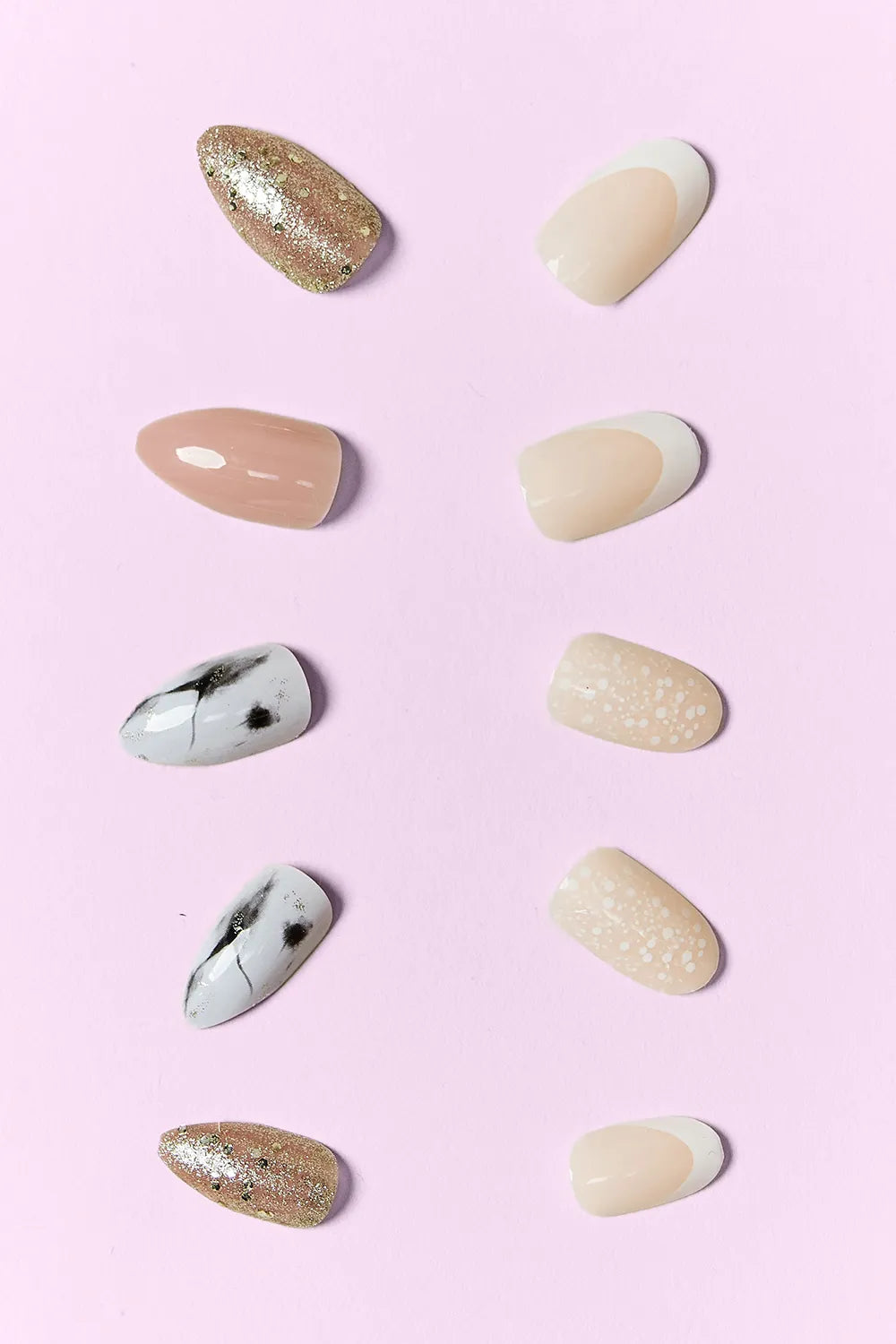 Press on nails Candy Glitz design