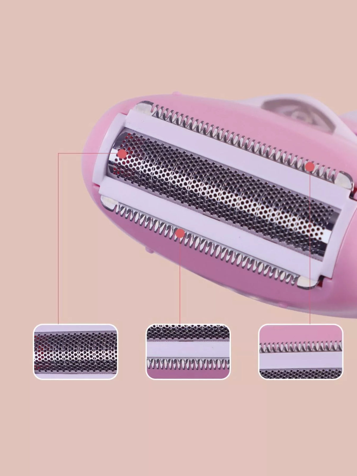 Epilator power button close up