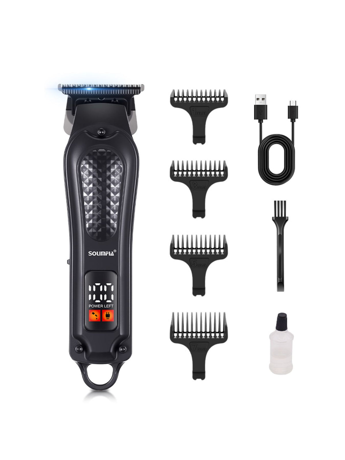 Hair clipper cleaning brush detail
