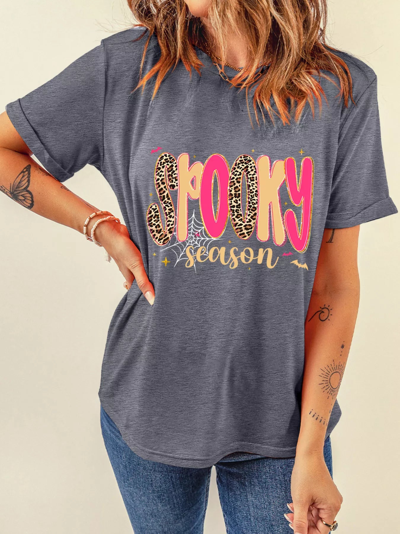 Full Size Spooky Season Halloween Graphic T-Shirt Plus Size - Fashorio