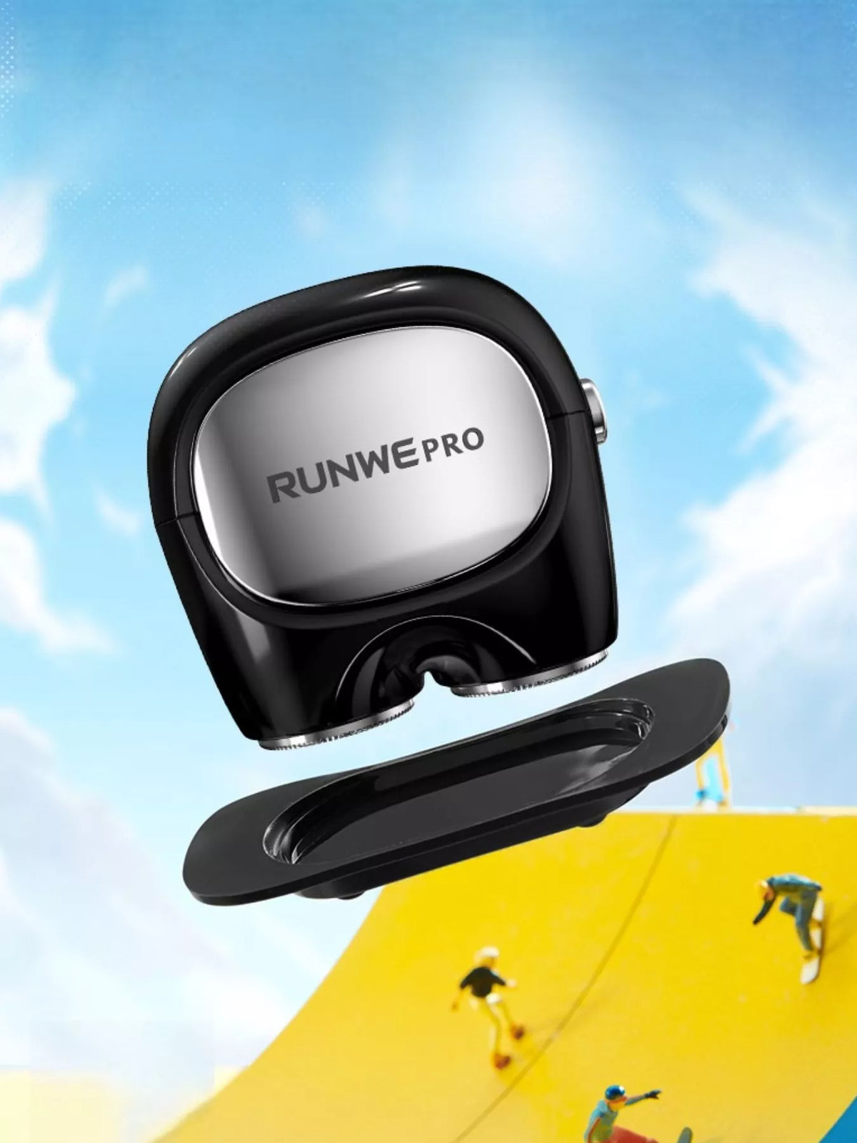 Portable waterproof electric shaver in black
