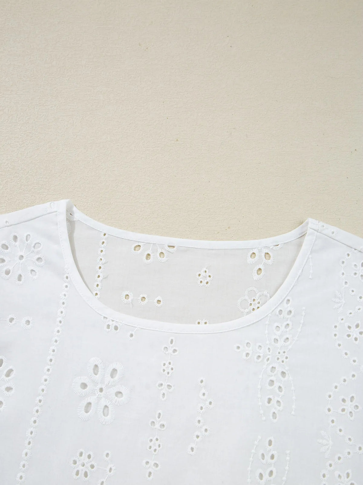 White eyelet blouse back view