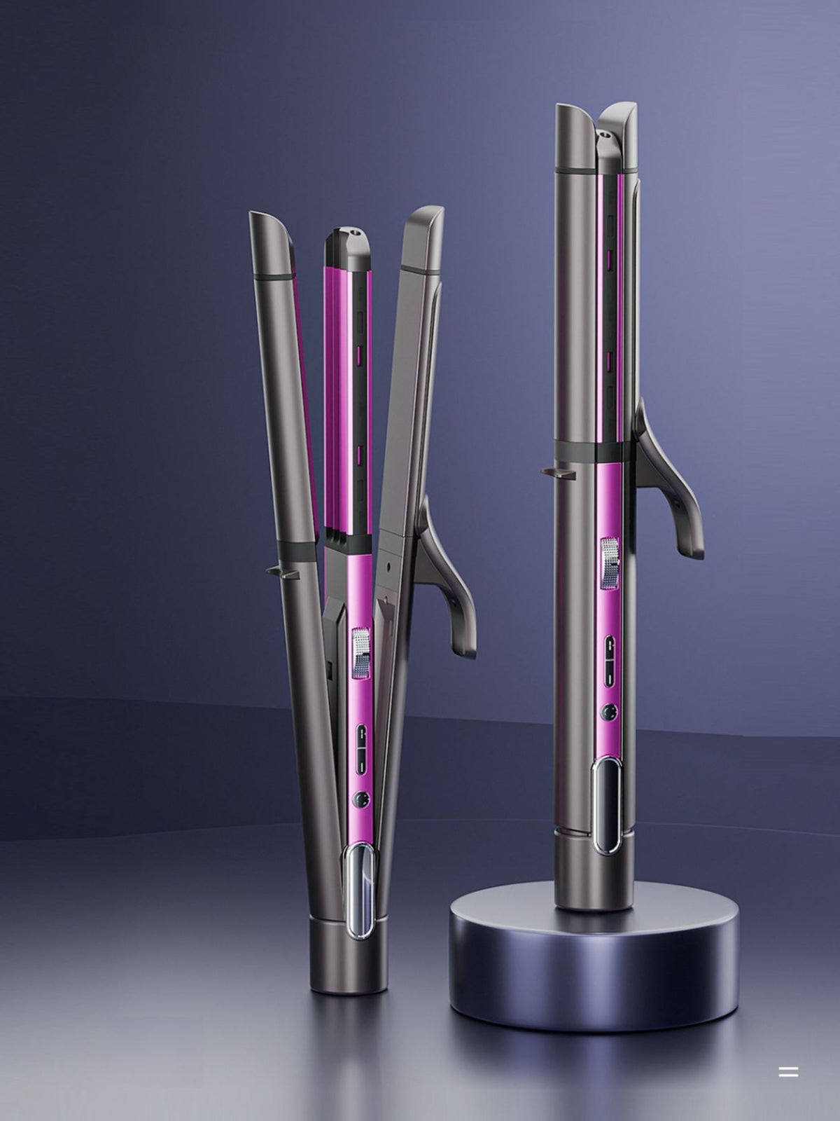 Hair straightener held in hand
