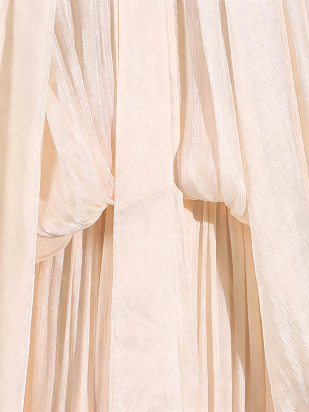 tie front balloon sleeve midi dress side view