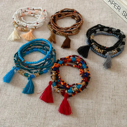 Tassel Rice Bead Bracelet - Fashorio