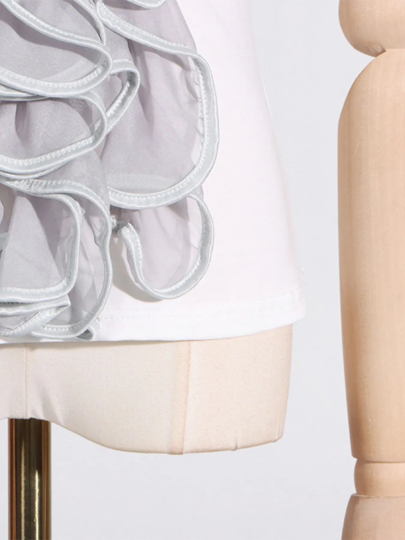 Ruffled Round Neck Top - Fashorio