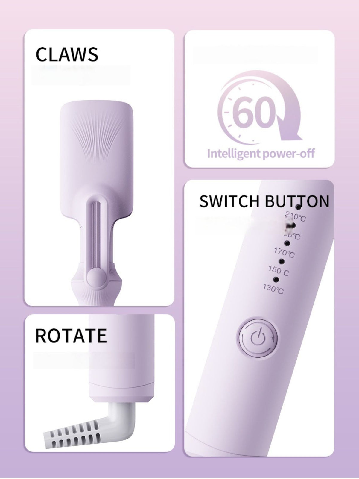 Curling iron cord and plug