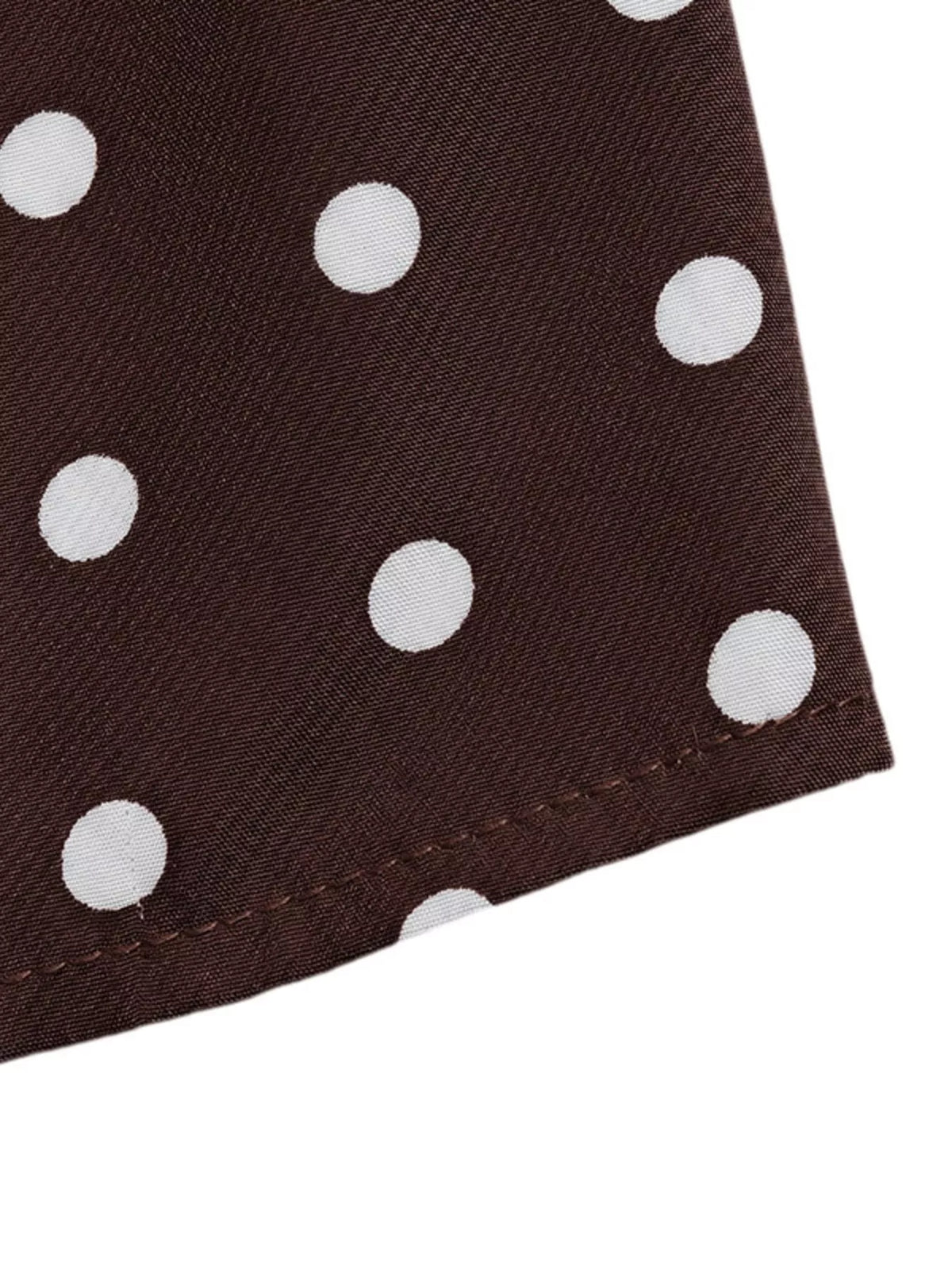 Halter neck polka dot dress styled look