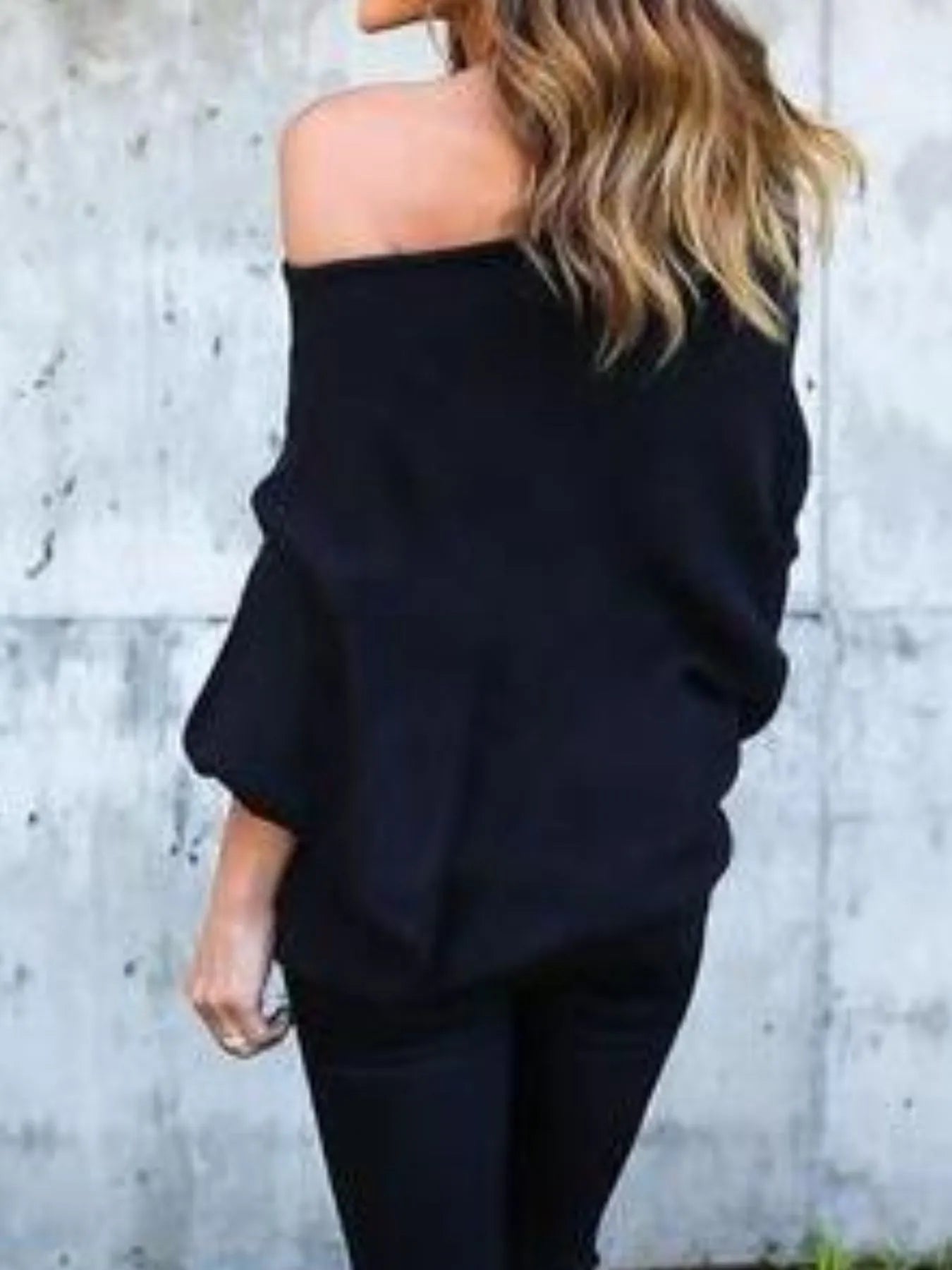 Full Size Single Shoulder Ribbed Knit Top Plus Size - Fashorio