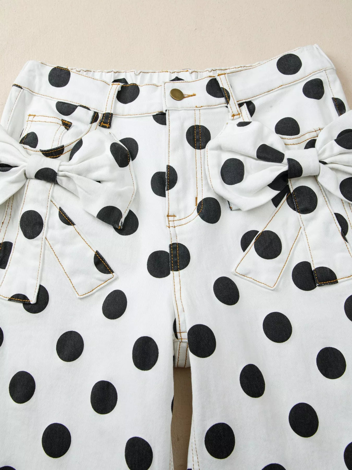 Polka Dot High Waist Jeans, view 6
