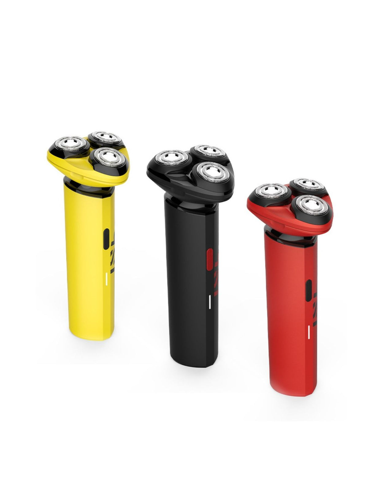 Compact electric shaver in travel bag