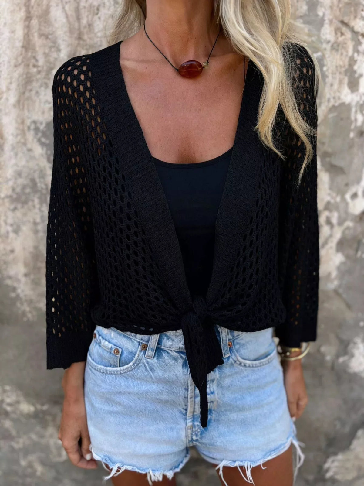 Beach cover up worn poolside