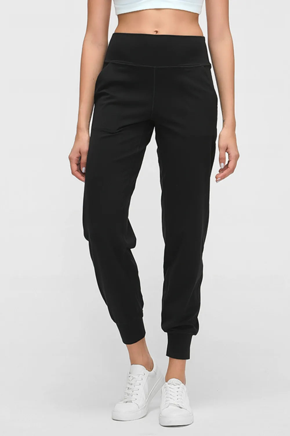 Wide waistband pants color range view