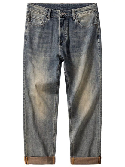 Men's Washed Loose Fit Jeans - Fashorio