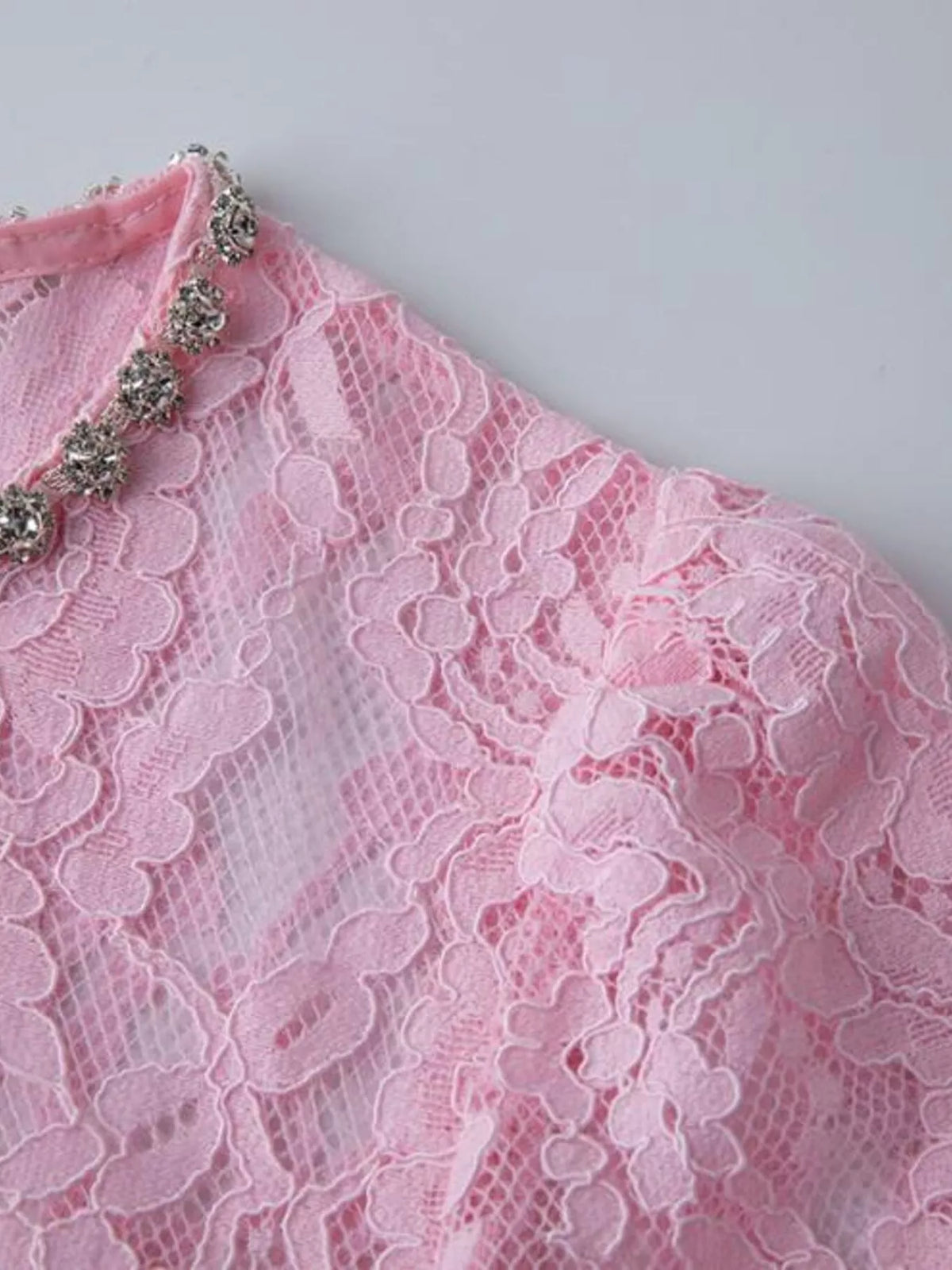 lace long sleeve midi dress studio front