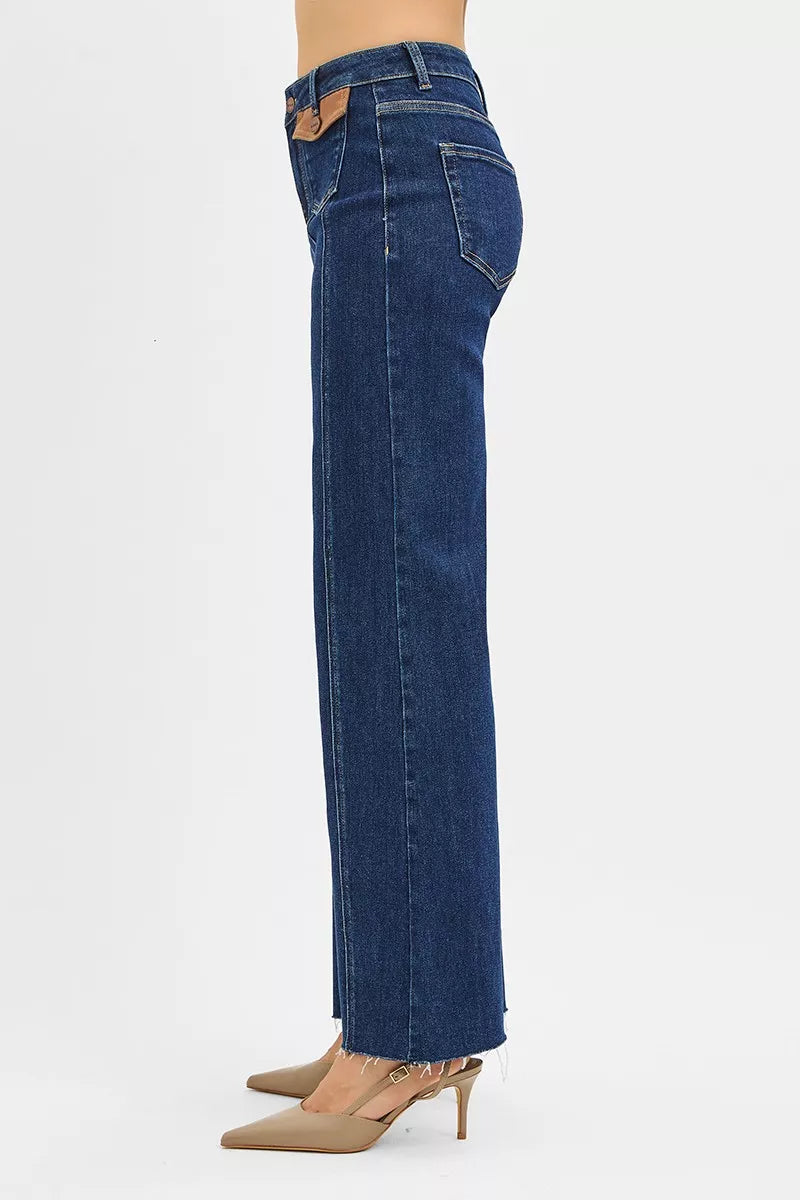 RISEN wide flare jeans back view