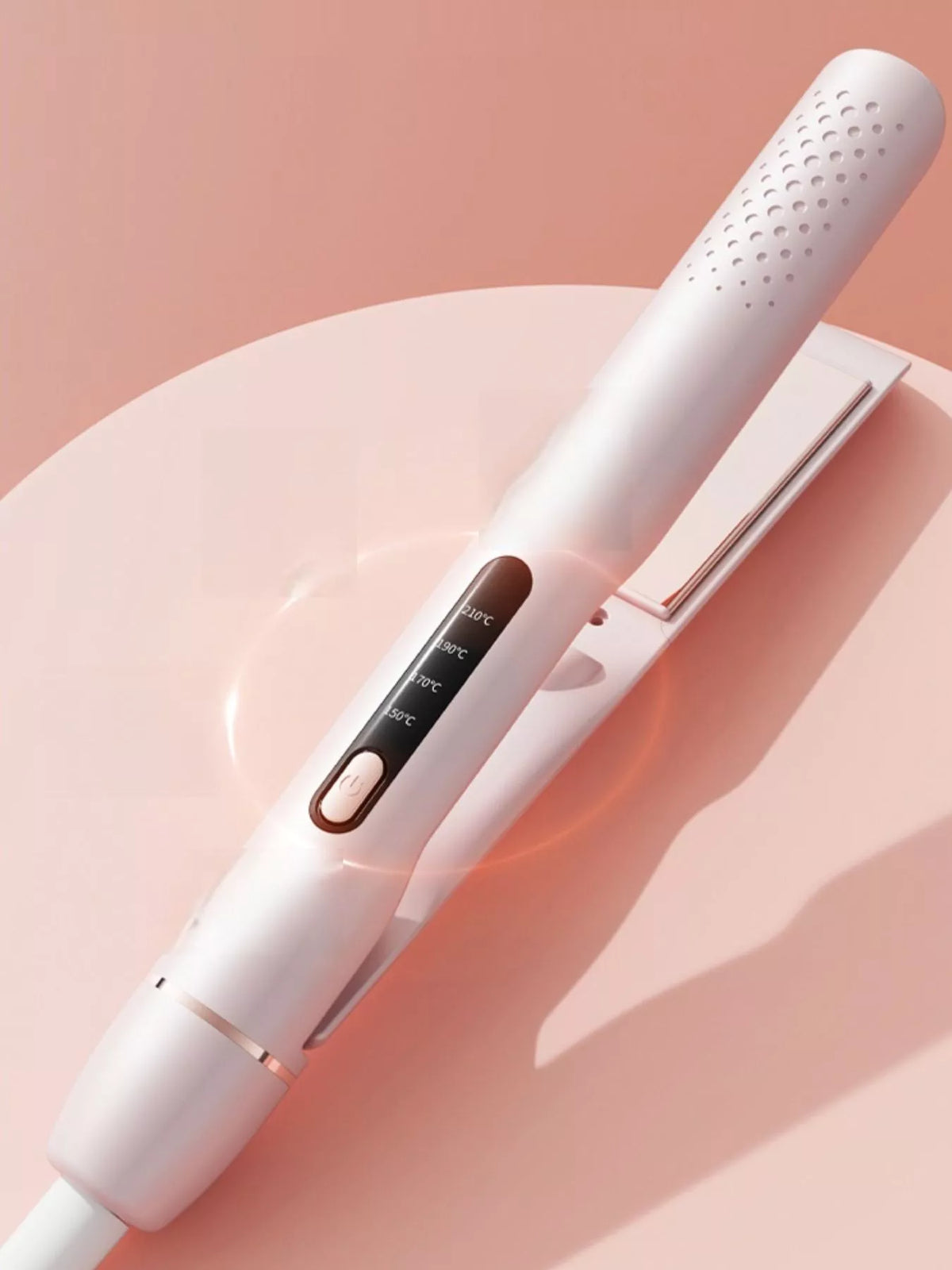 Blush pink hair straightener