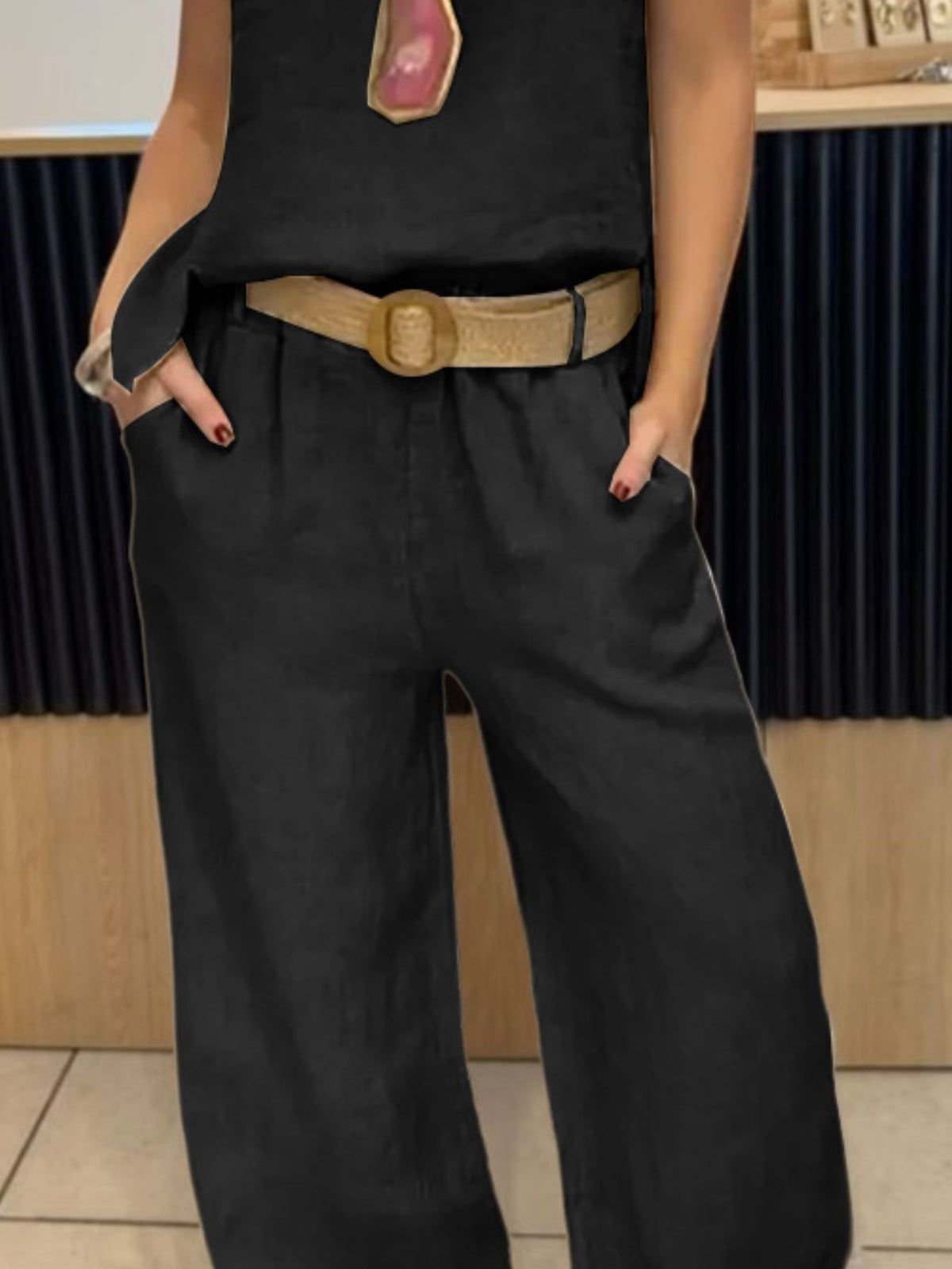 Tank and pants set back view