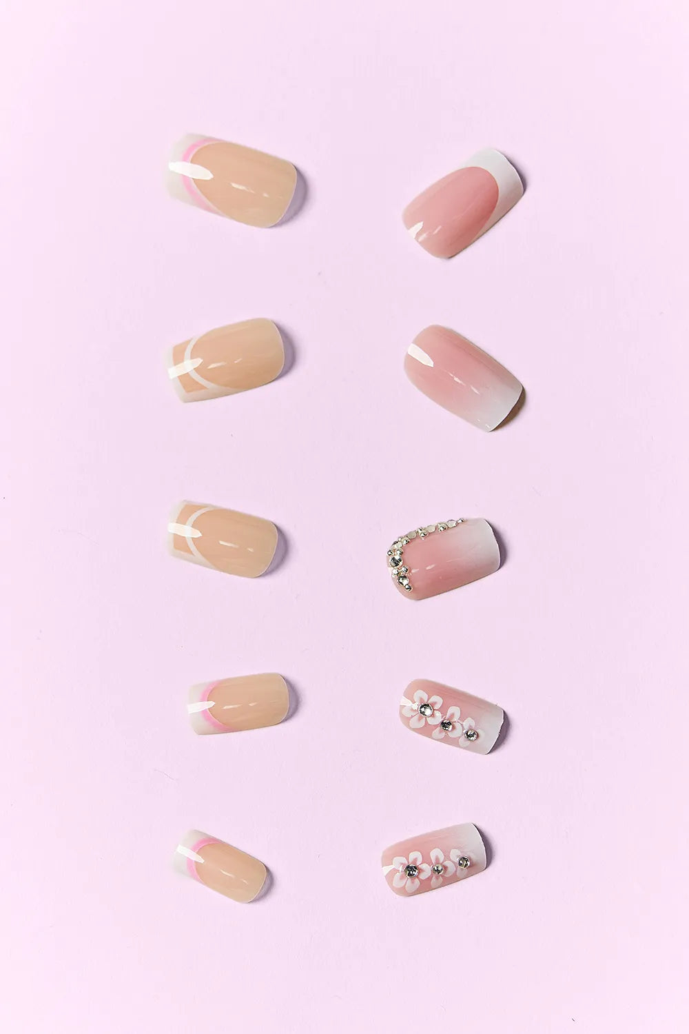 Press on nails application step