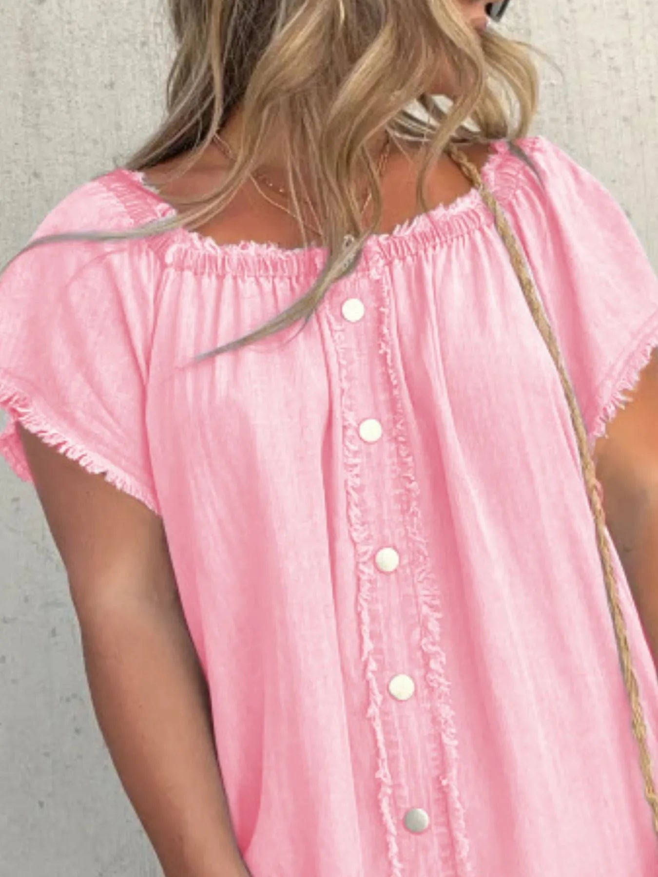 Full Size Raw Hem Mini Denim Dress Plus Size - Fashorio