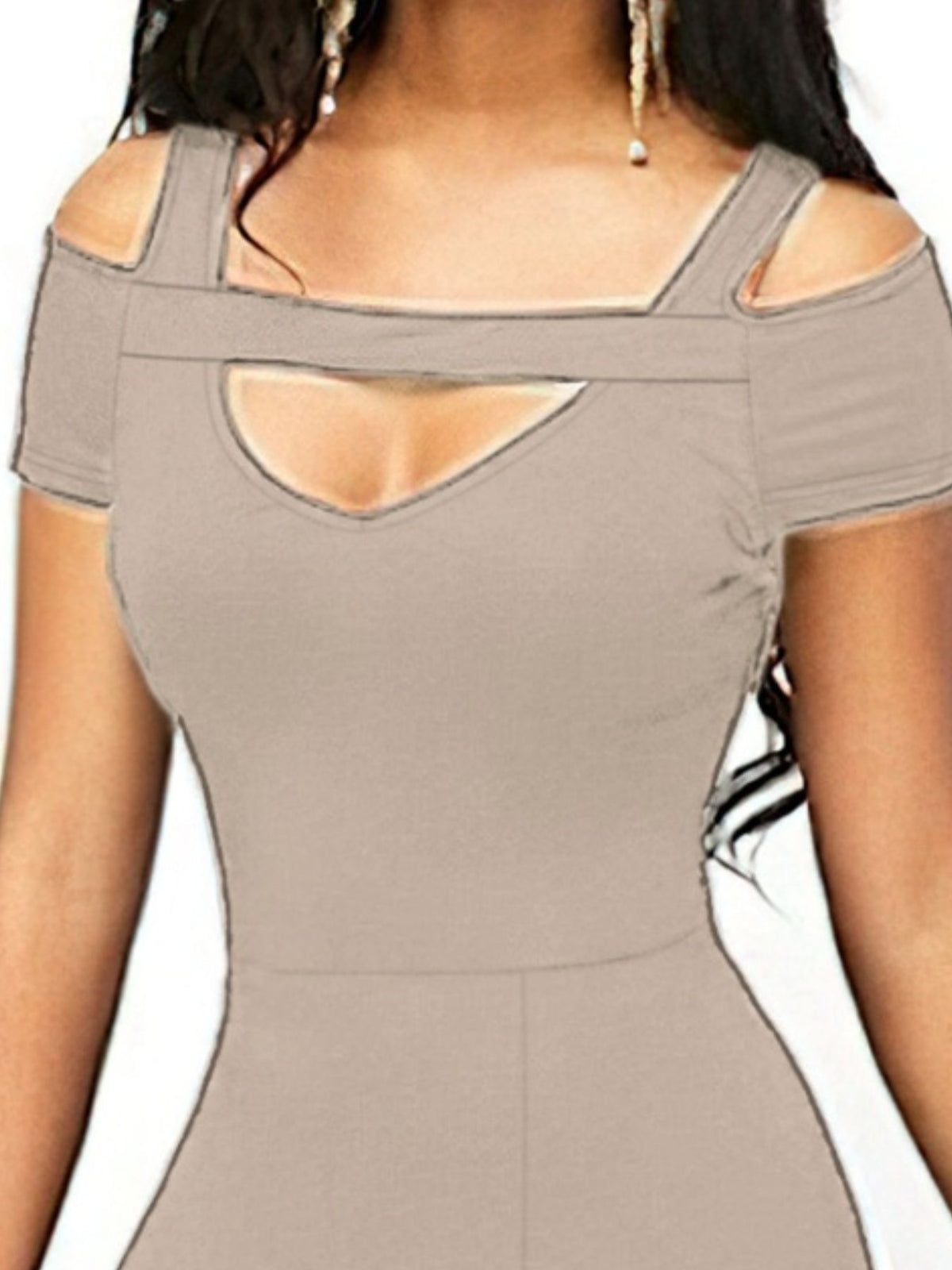 off shoulder slit maxi dress skirt drape detail