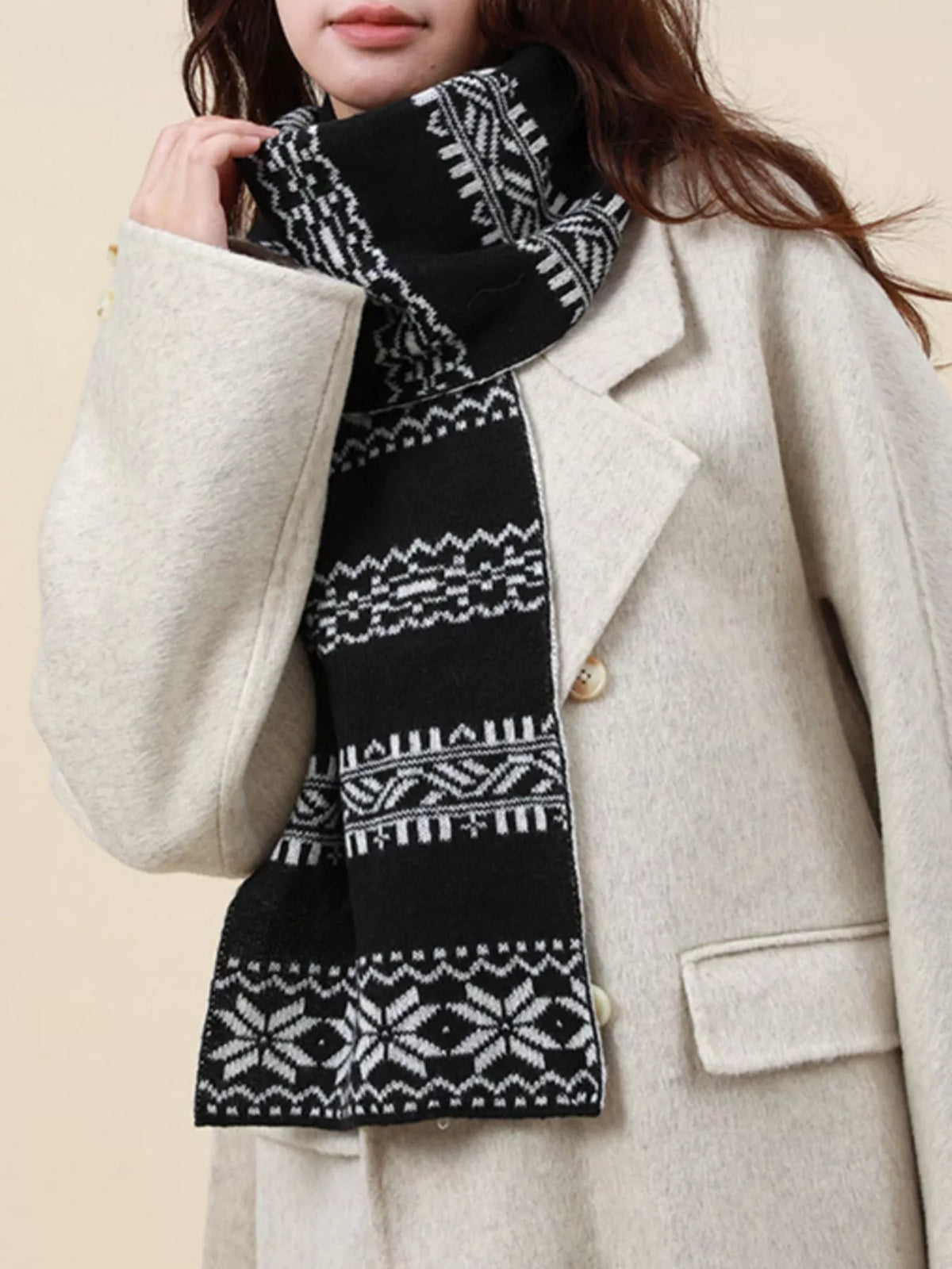 Christmas Snowflake Knit Scarf, view 11