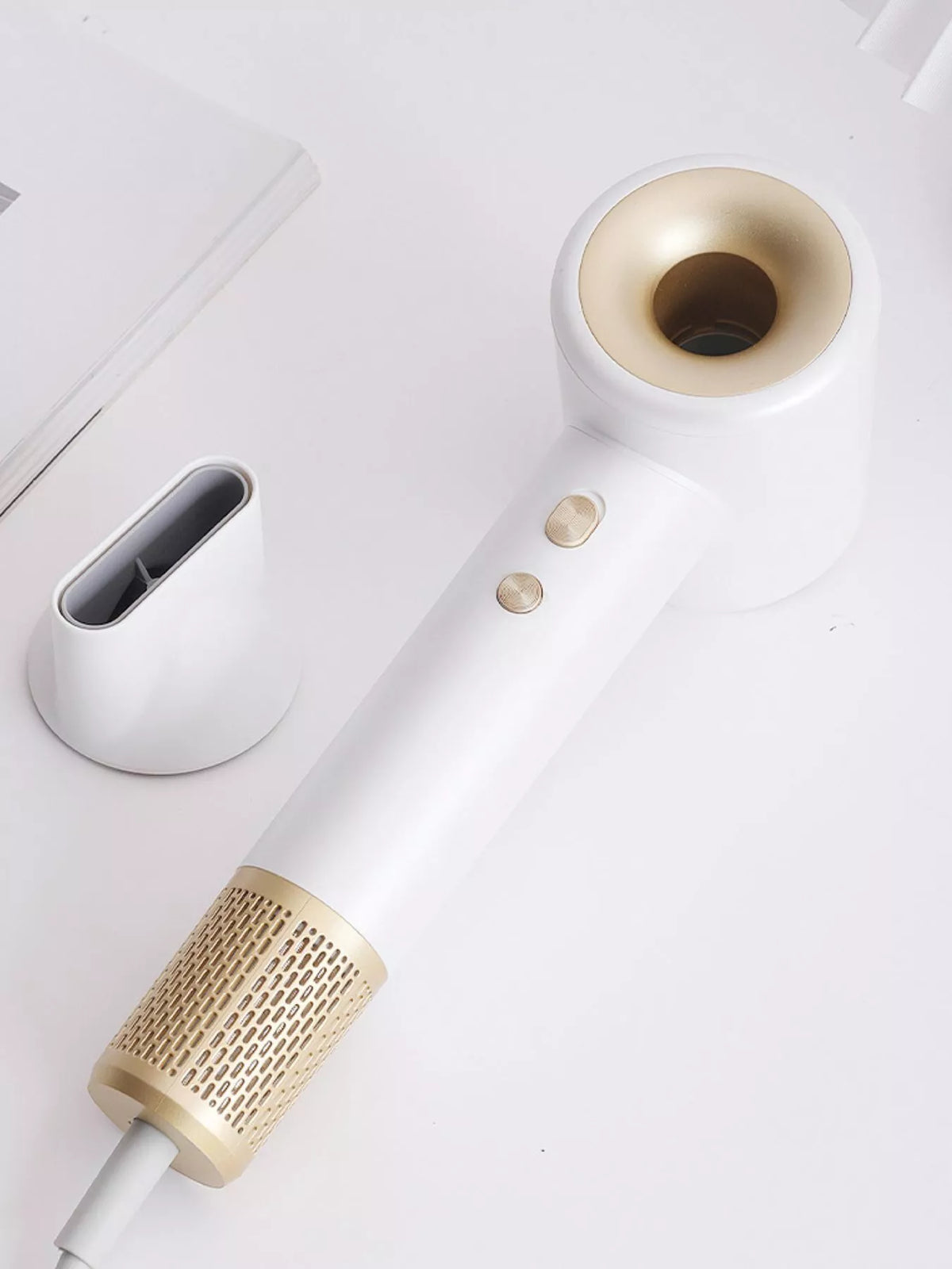 Hair dryer in white