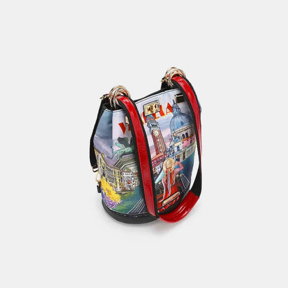 Nicole Lee USA Nylon Multifunctional Bucket Backpack - Fashorio