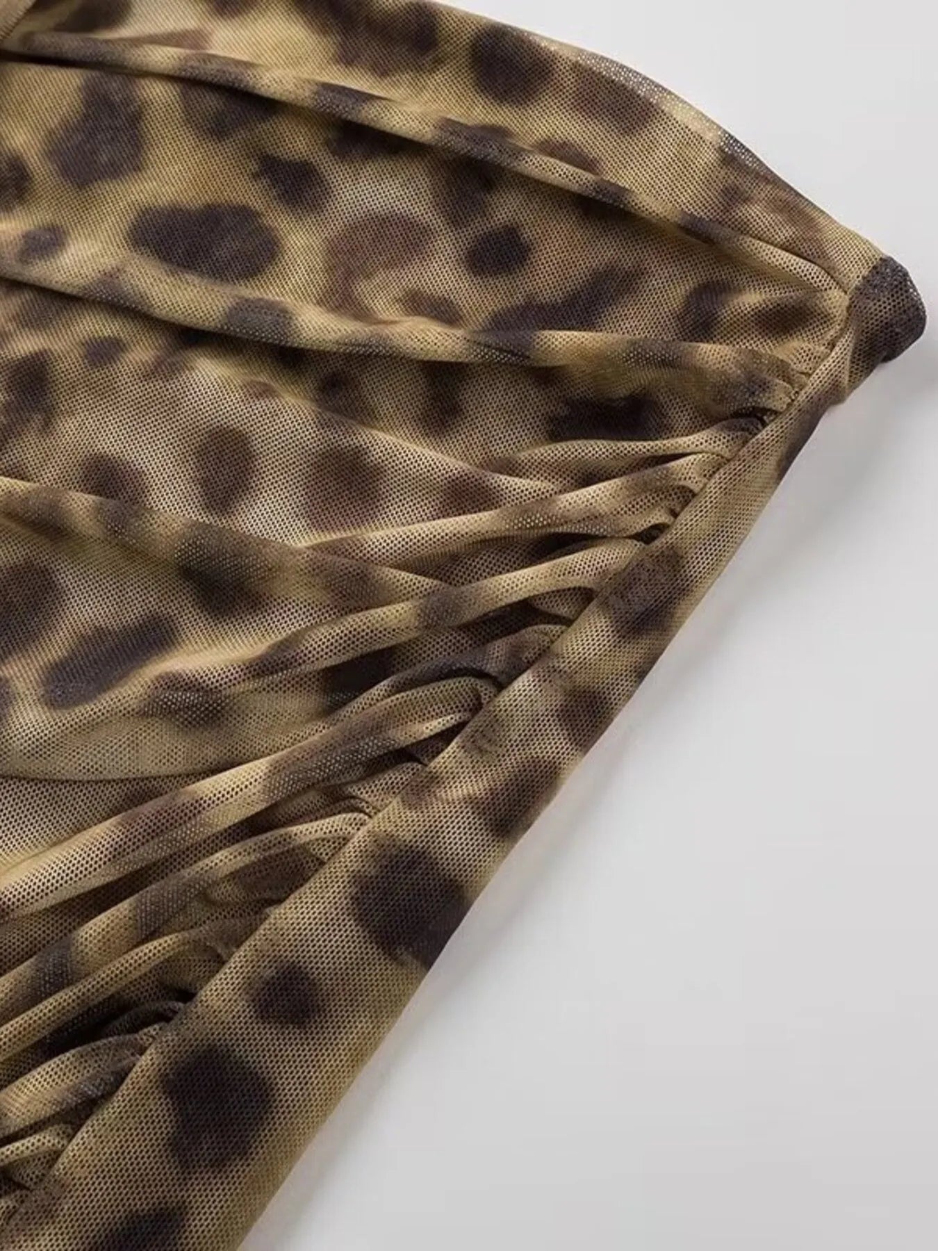 Ruched Leopard Print Tube Top - Fashorio