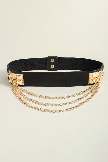 Elastic Belt with Chain - Fashorio