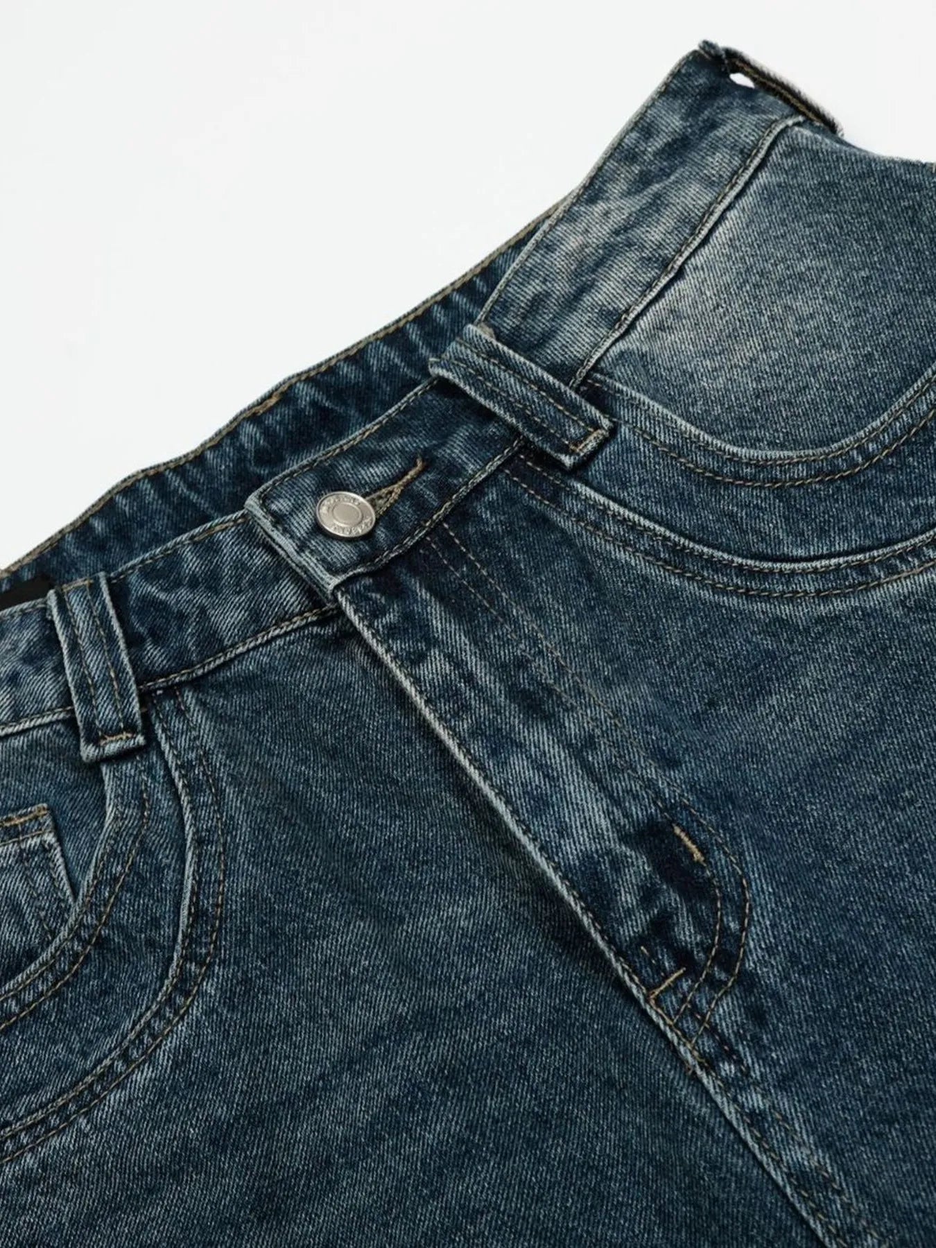 Men's Pearl Embellished Wide Leg Denim Shorts - Fashorio