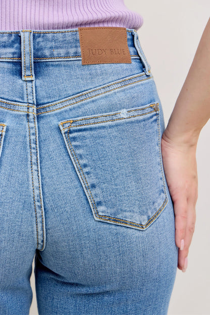 Judy Blue Full Size High Waist Straight Jeans Plus Size - Fashorio