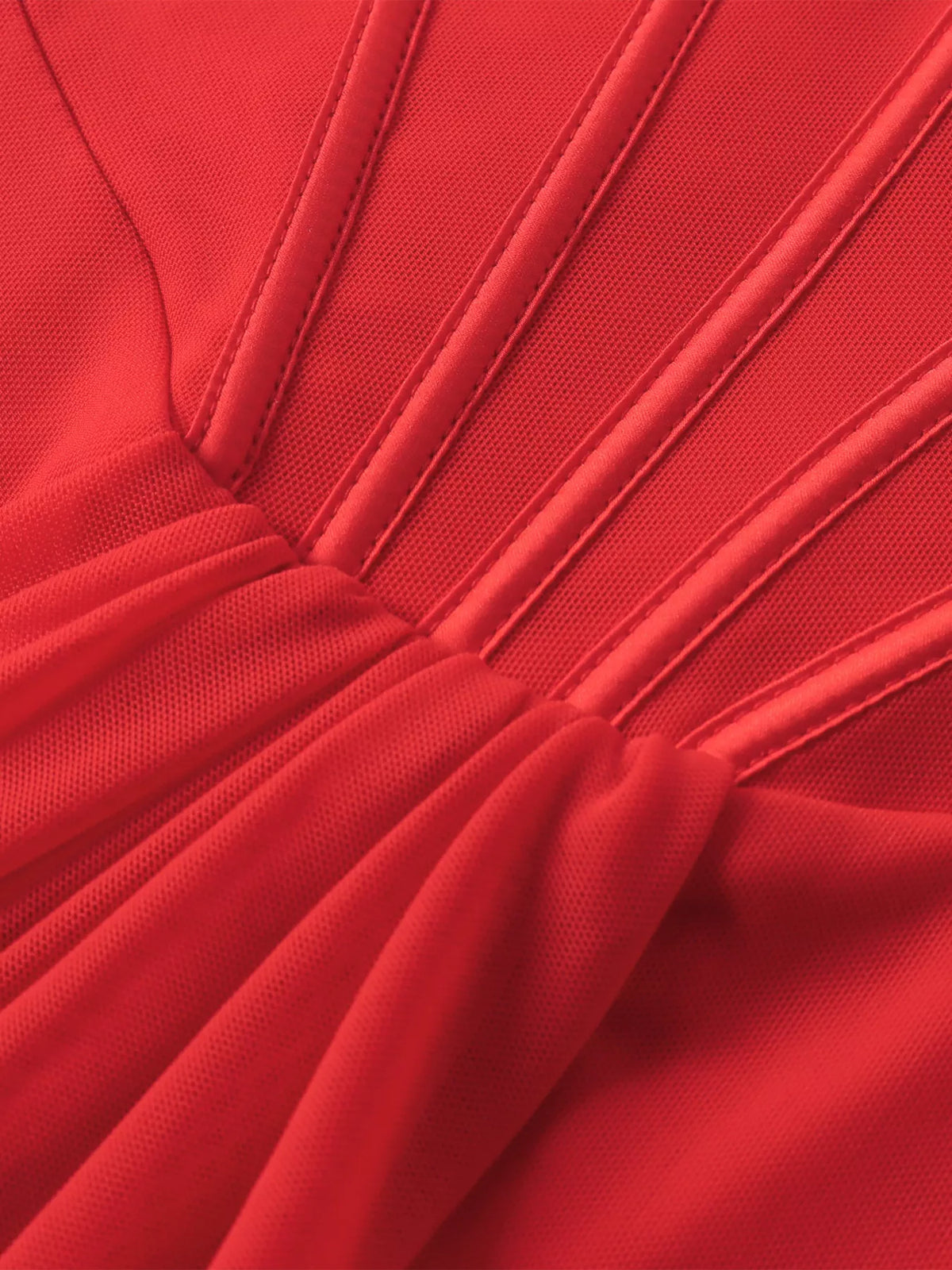 ruched halter neck mesh mini dress three quarter view