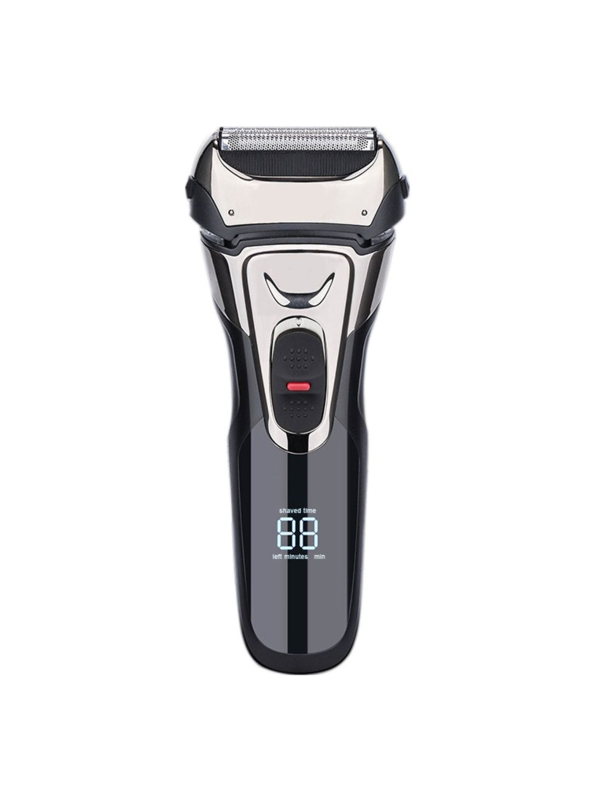 Waterproof electric shaver angled view