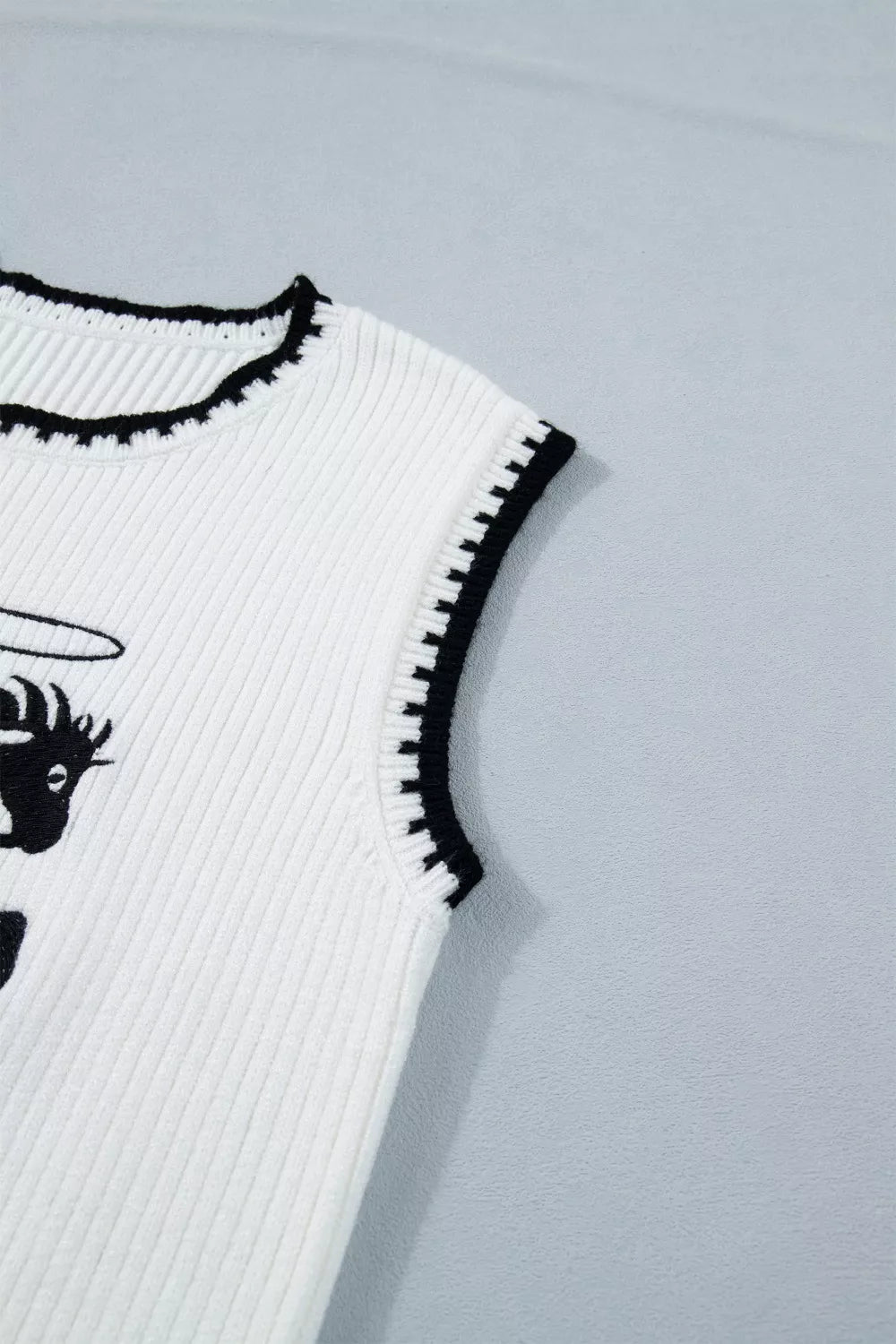 Rodeo Cowboy Contrast Trim Sweater Vest, view 7