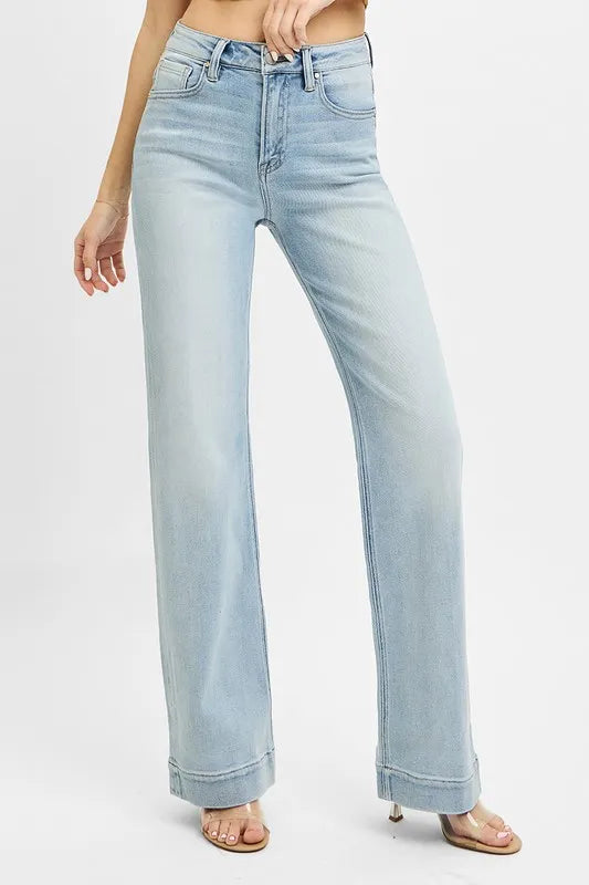 RISEN straight leg jeans back view