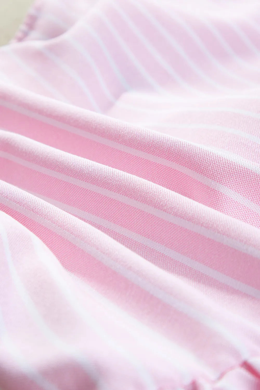 Striped blouse fabric close up