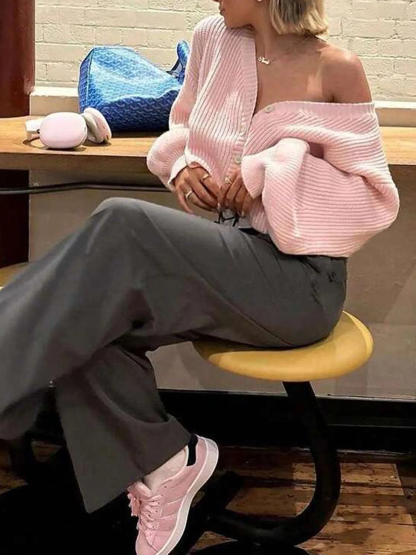 Ribbed Knit Open Front Cardigan with Cozy Oversized Fit - Fashorio