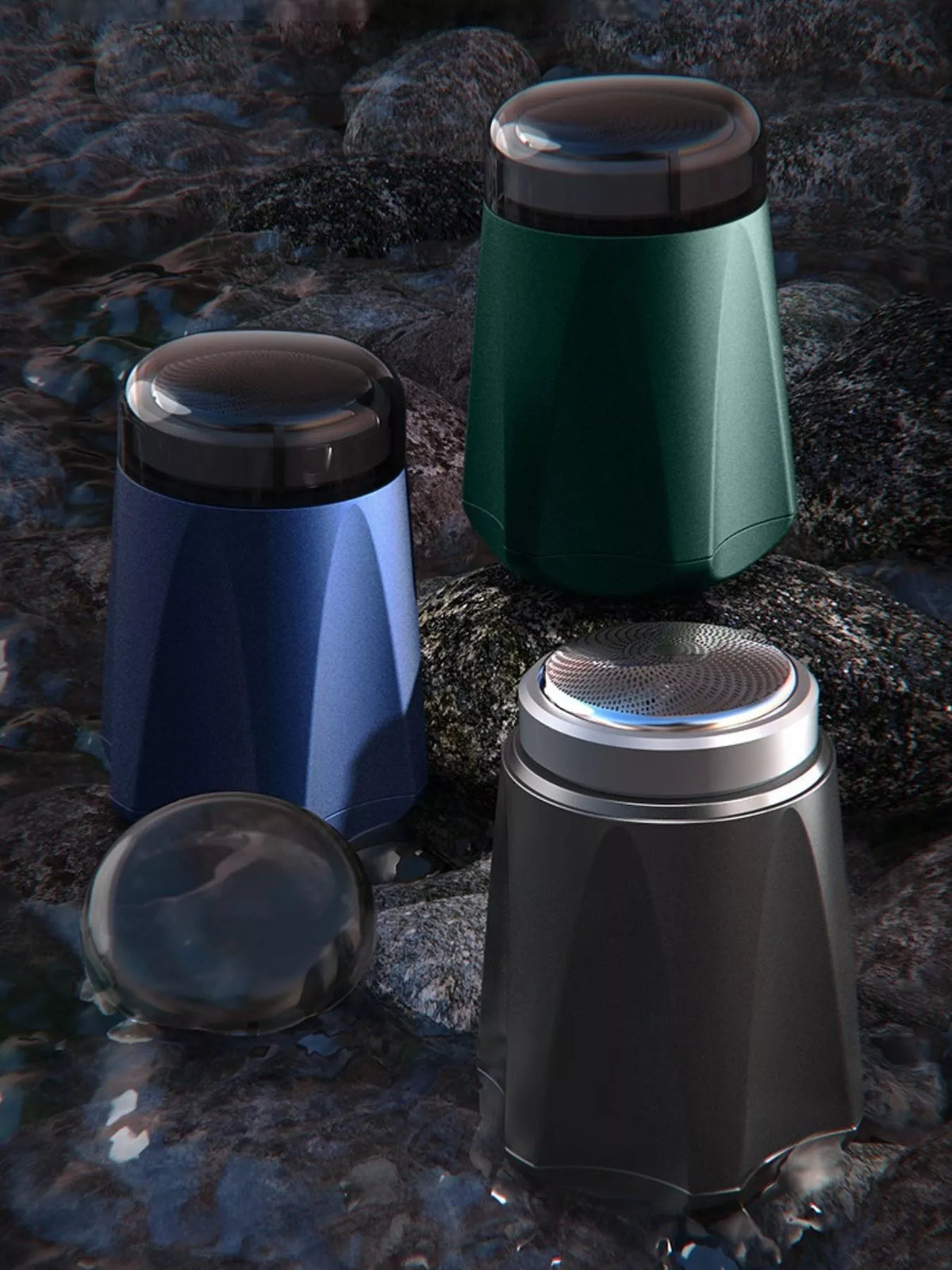 Mini electric shaver front view
