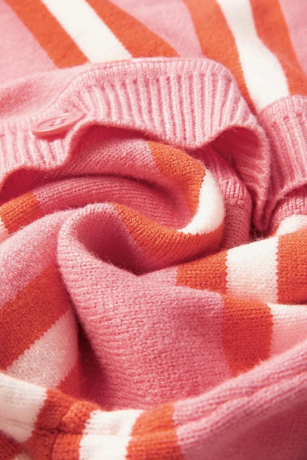 Striped Button Down Long Sleeve Cardigan - Fashorio