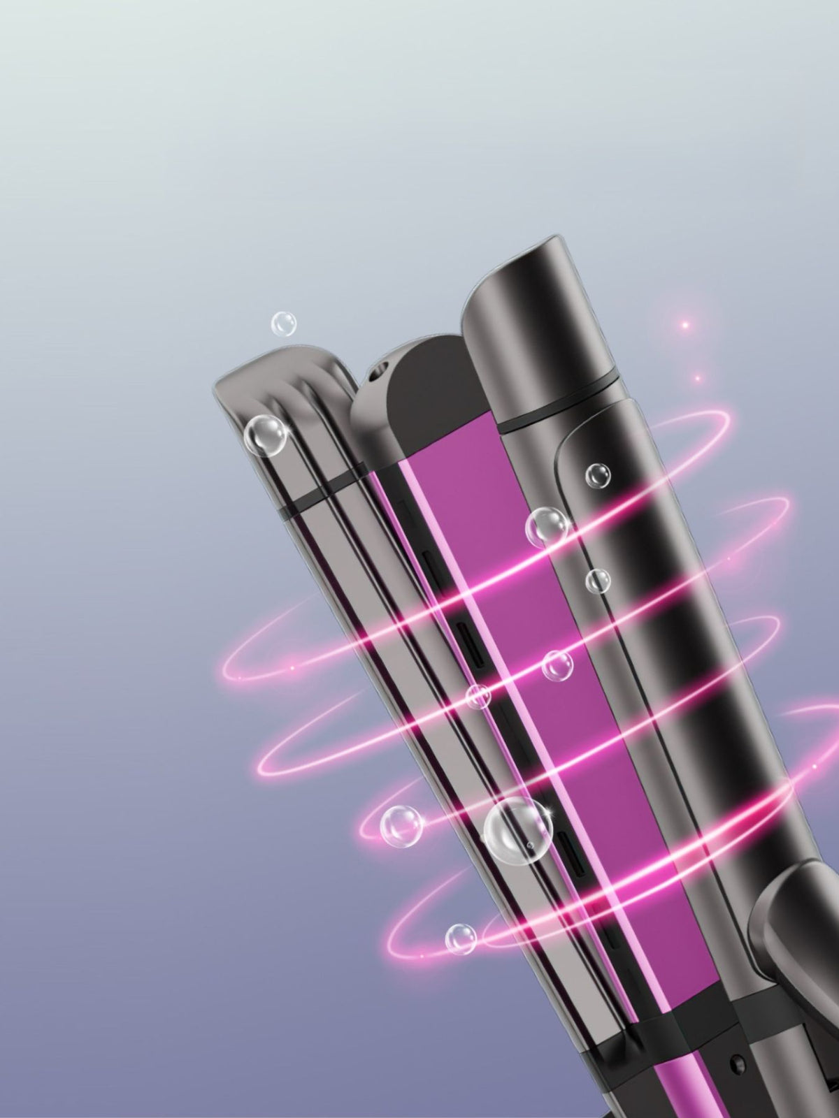 Curling iron shaping soft curls