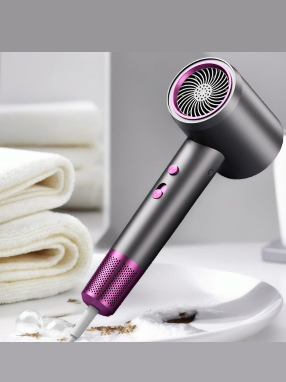 Hair dryer nozzle close up