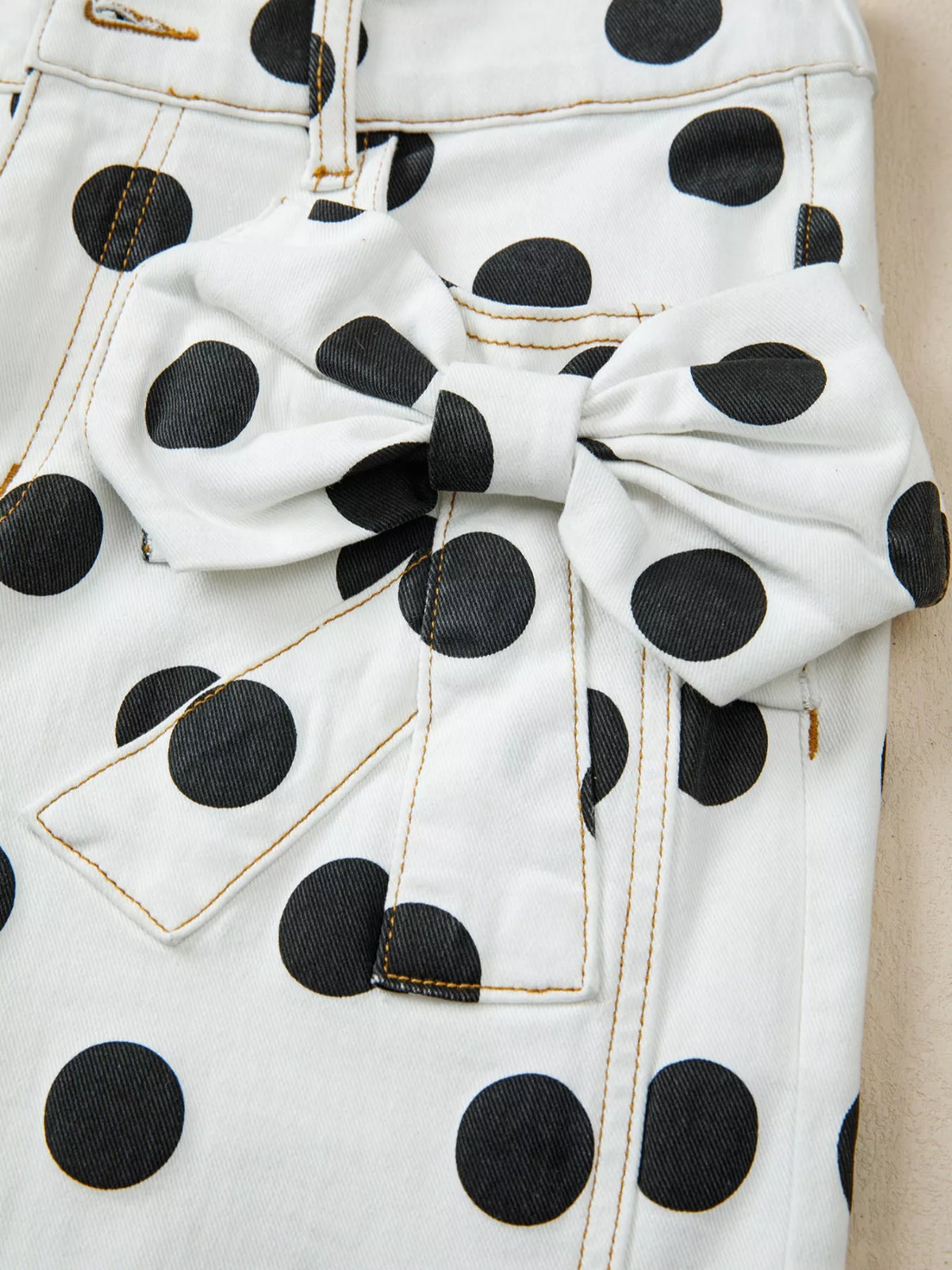 Polka Dot High Waist Jeans, view 7
