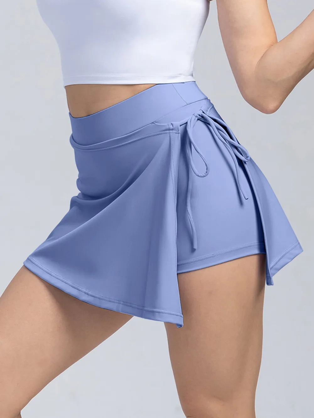 High Waist Active Skort with Pockets side view 24