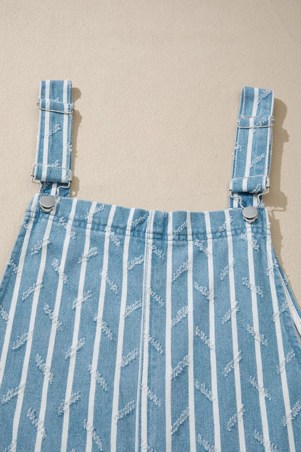 Striped overalls full length styling